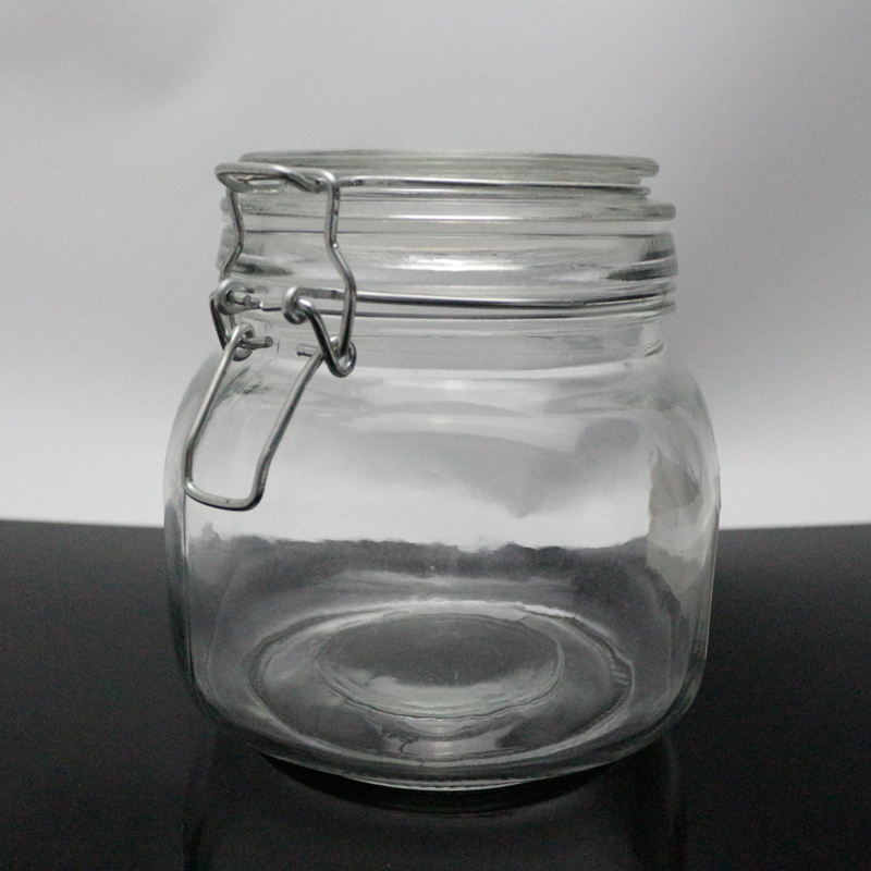 Premium glass storage jar glass big jars 800ml
