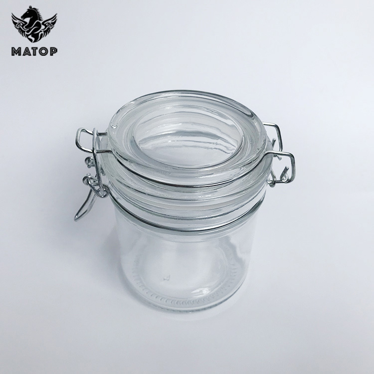 Print logo 50ml 180ml 330ml 450ml airtight glass lid glass weed herb tea honey storage stash jar