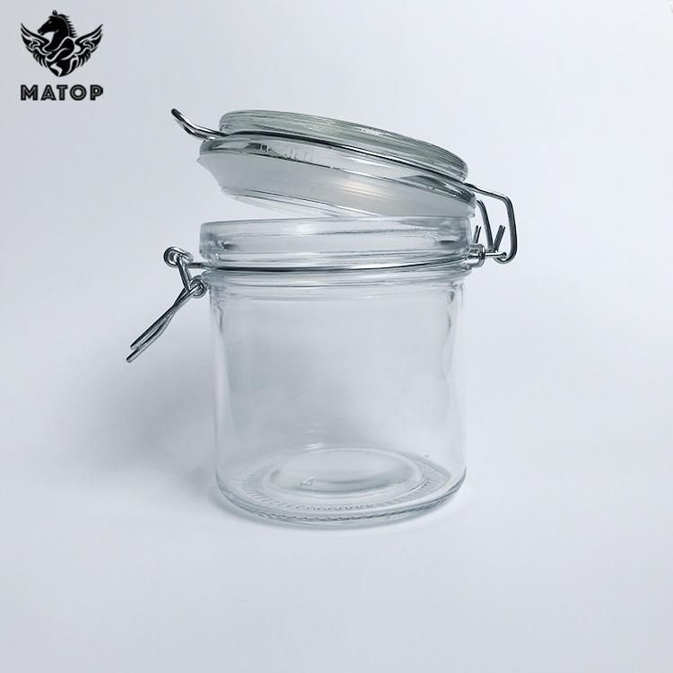 Print logo 50ml 180ml 330ml 450ml airtight glass lid glass weed herb tea honey storage stash jar