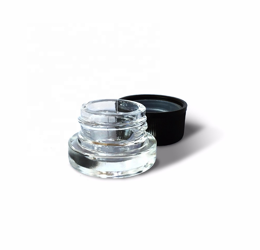 Printed Custom Logo 7ml Smell Proof Glass Jar Concentrate Containers With Child Resistant Caps