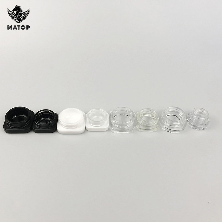 Printed logo 5ml 7ml 9ml hemp wax oil child proof glass jars