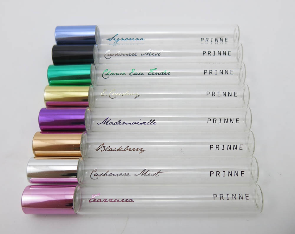 Printing 12ml roll on perfume clear glass cosmetic bottles