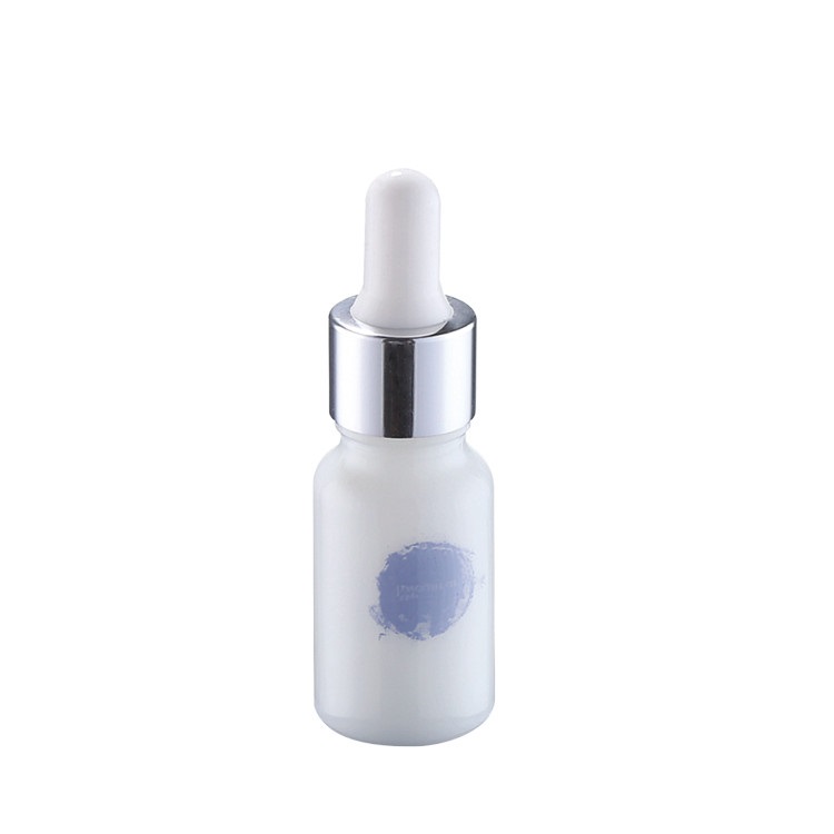 Printing Empty Special Customized White Porcelain Dropper Cosmetic Essential Oil Bottle  5ml 10ml 15ml 20ml 30ml 50ml 100ml