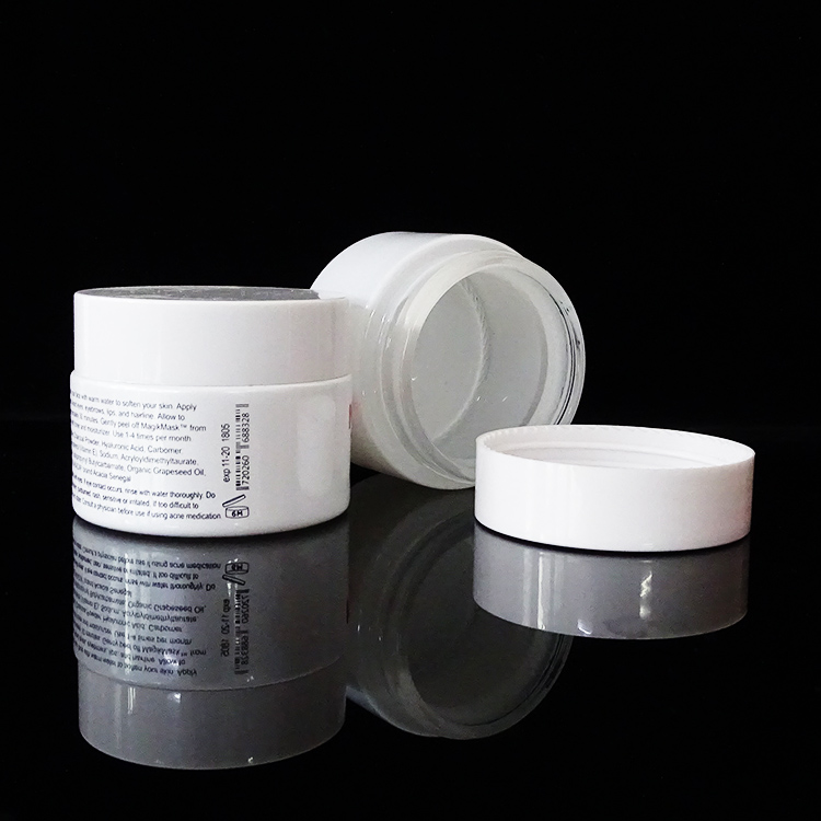 Printing logo white amber cosmetic glass packaging cream jar 30ml 50g 100g 60g