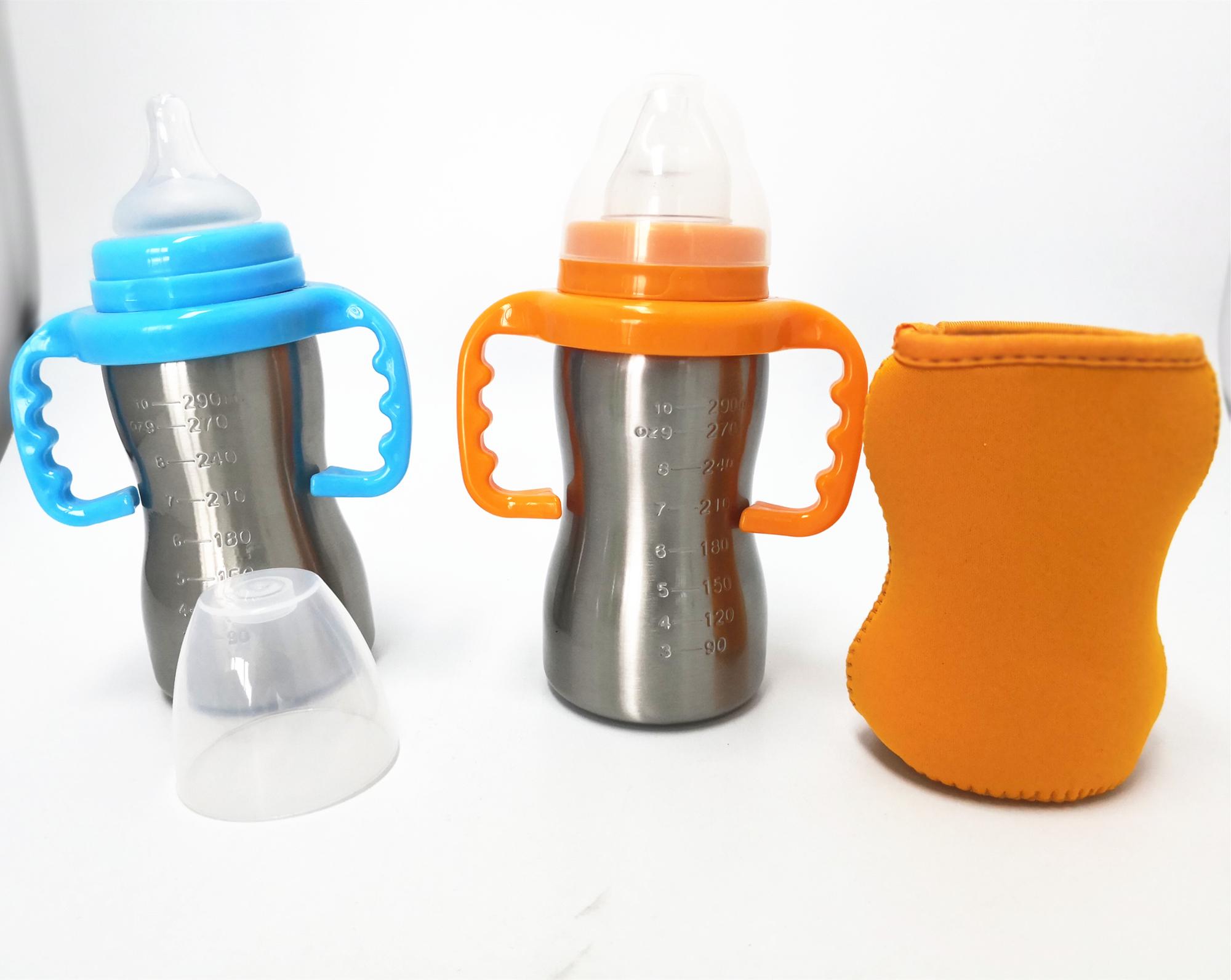 Private Label Custom Baby Milk Bottle Metal Stainless Steel Baby Feeding Bottle