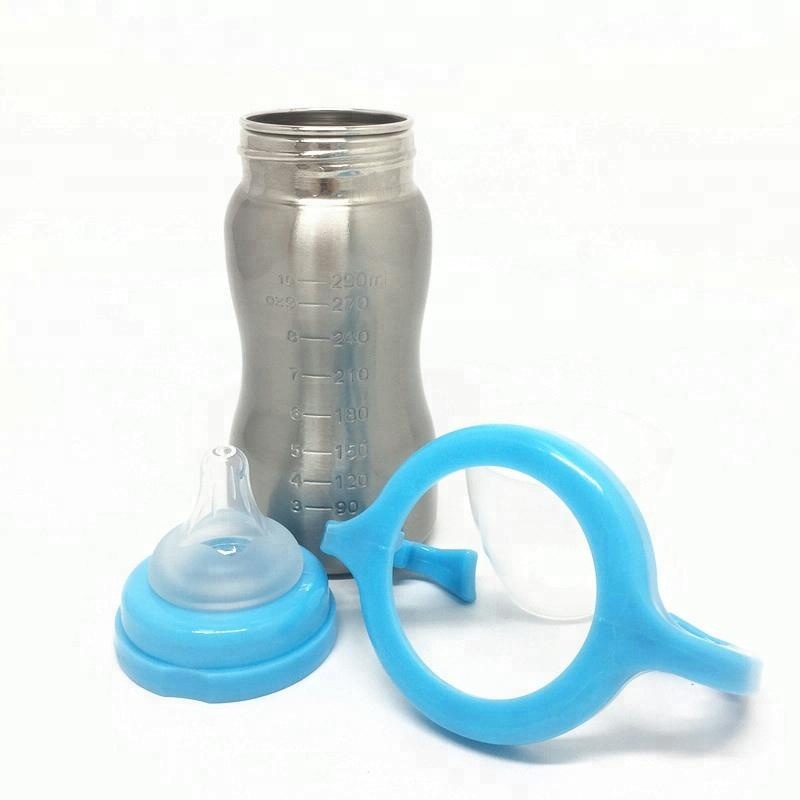 Private Label Custom Baby Milk Bottle Metal Stainless Steel Baby Feeding Bottle