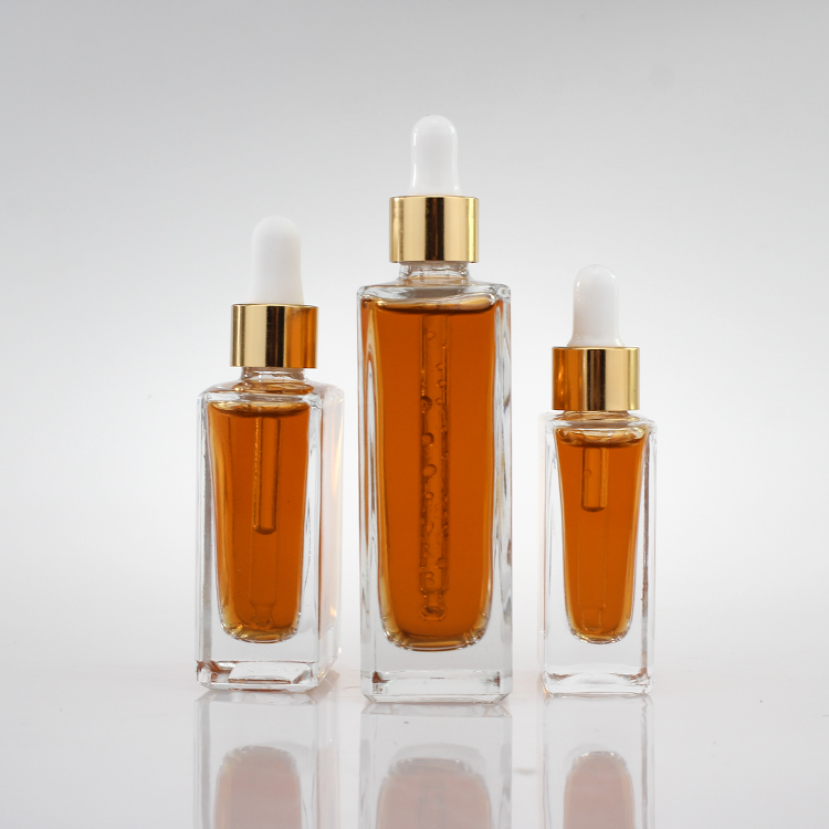 Private Label Empty Clear Coloured 30ml 50ml 100ml Luxury Glass Essential Oil Beard Oil Bottles