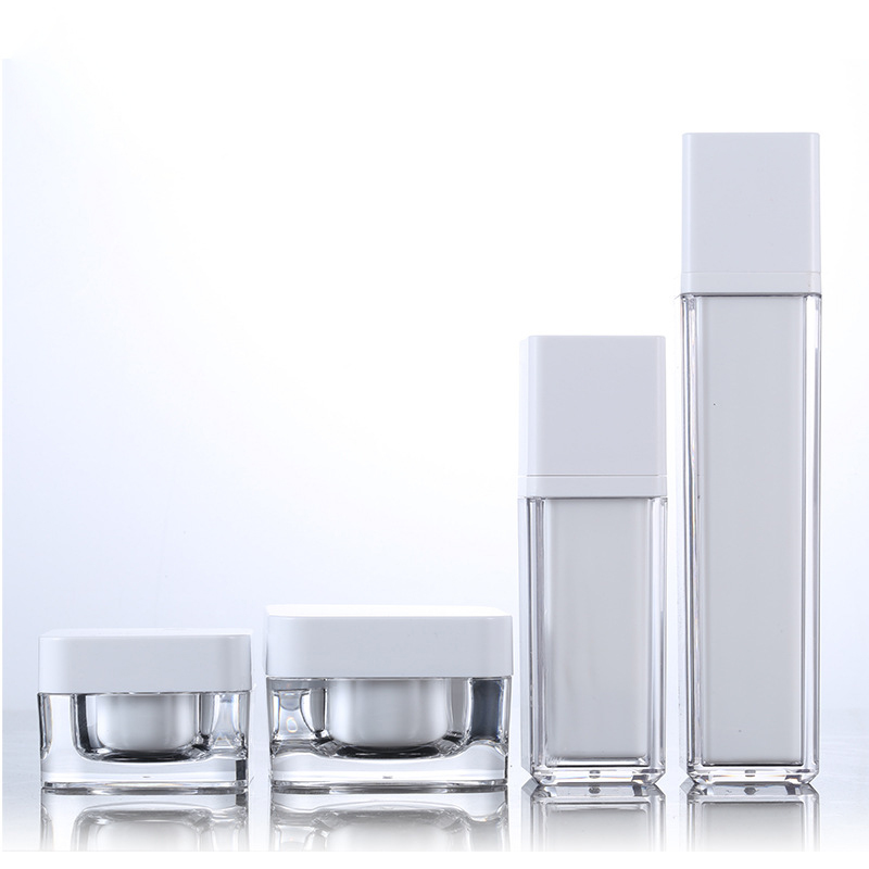 Private Label High-grade Cosmetic Packaging Acrylic Cosmetic Bottle Set 30g 50g Cream 100ml Emulsion Bottle Spray Bottle