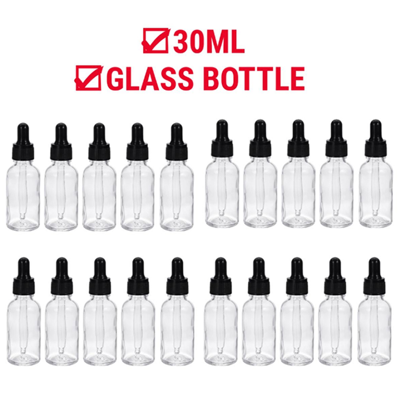 Private Label Wholesale cosmetic glass serum bottle 10ml 15ml 20ml 30ml empty serum bottles
