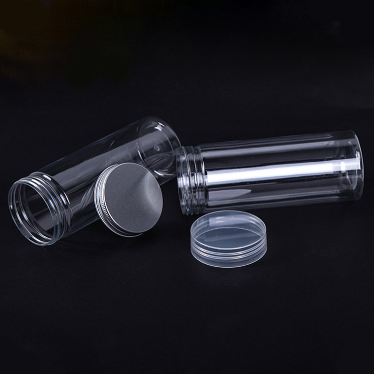 Private custom 150ml 200ml 350ml 500ml 800ml empty stackable borosilicate glass storage bottles jars with bamboo lid