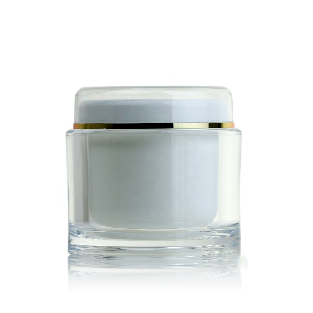 Private label 200ml plastic cosmetic container 150ml cosmetic jar 50ml face cream jar with lids
