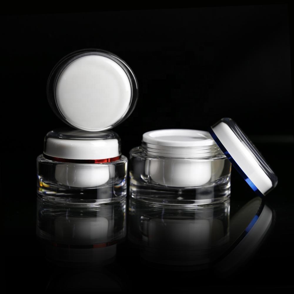 Private label 200ml plastic cosmetic container 150ml cosmetic jar 50ml face cream jar with lids