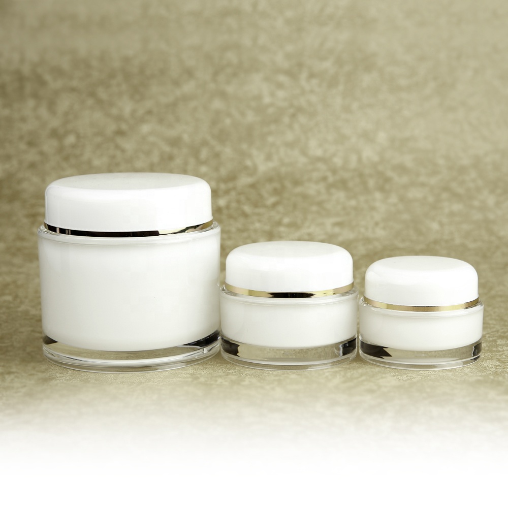 Private label 200ml plastic cosmetic container 150ml cosmetic jar 50ml face cream jar with lids