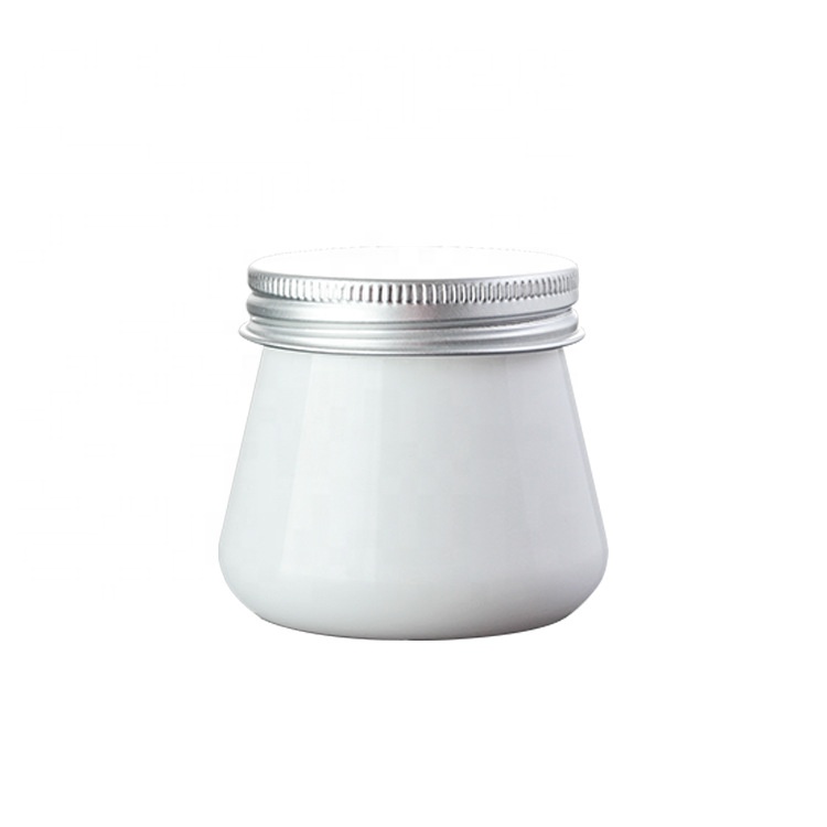 Private label 80g cosmetic container pet mask bottles white plastic skincare cream jar with white cap