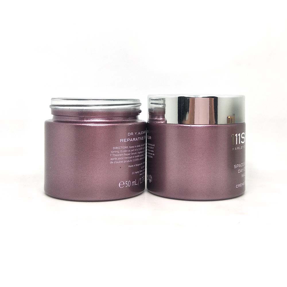 Private label cosmetic jars painting color high-end cosmetic jar  with silver black gold lids