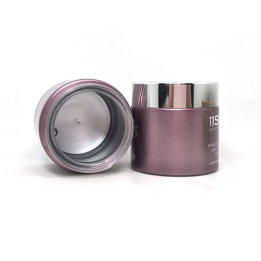 Private label cosmetic jars painting color high-end cosmetic jar with silver black gold lids