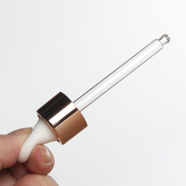 Private labels luxury 15ml essential oil bottles glass dropper bottle with silver gold top