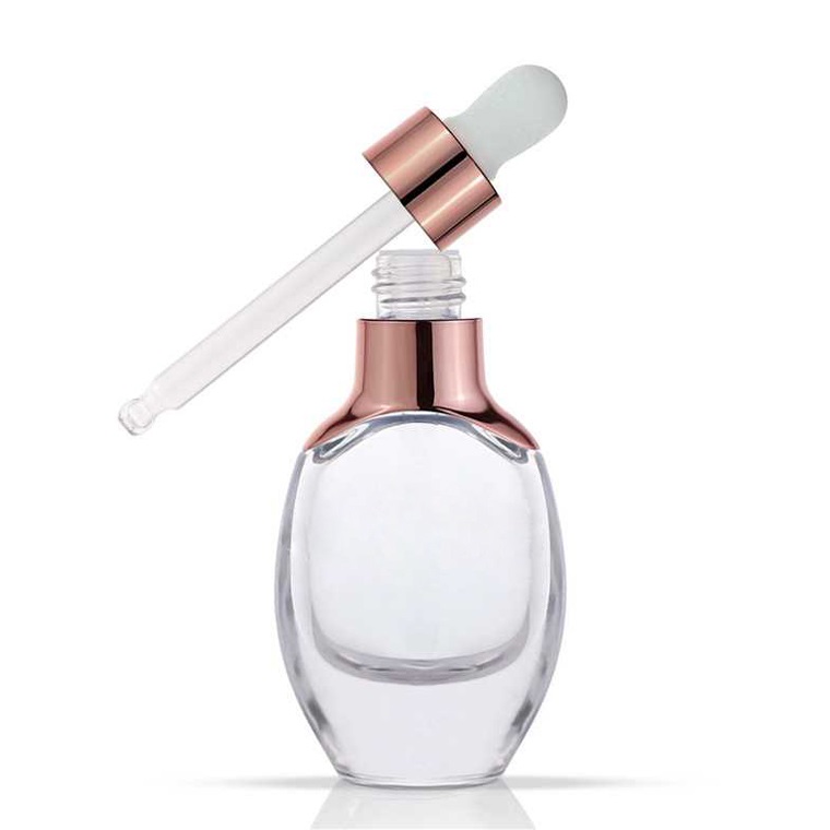 Private labels luxury 15ml essential oil bottles glass dropper bottle with silver gold top
