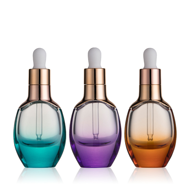 Private labels luxury 15ml essential oil bottles glass dropper bottle with silver gold top