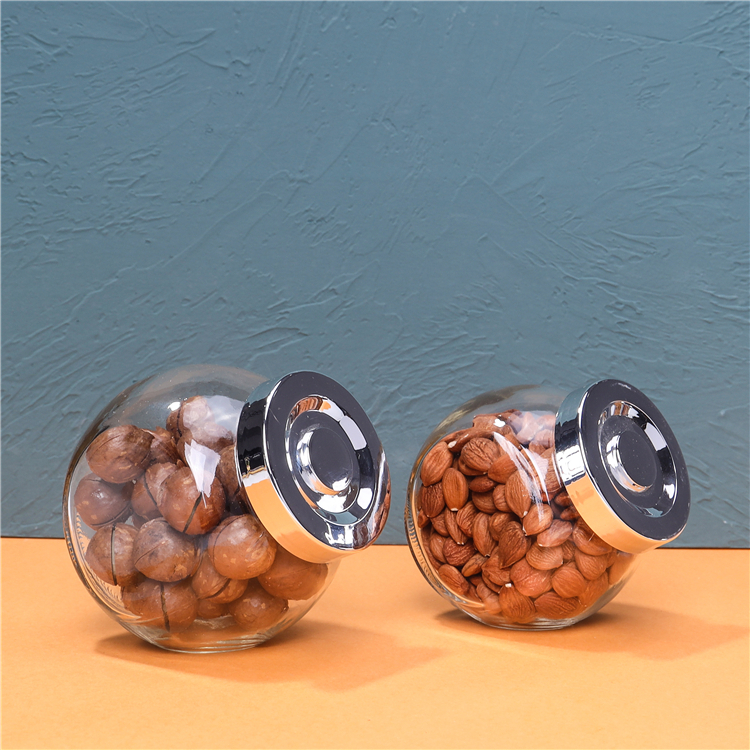 Private mold glass jar 120 ml unique design amber glass jar with lid slant 4oz glass jar with metal lids