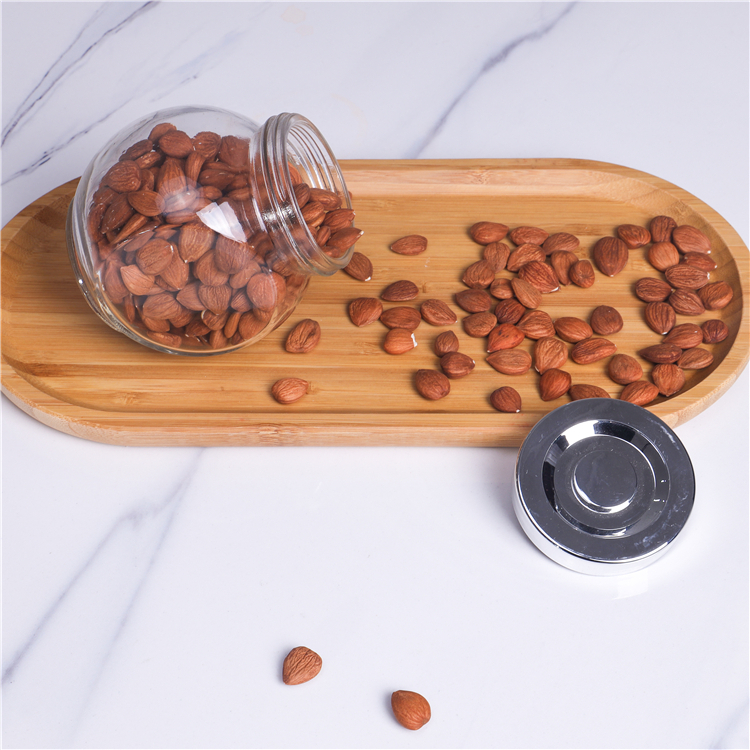 Private mold glass jar 120 ml unique design amber glass jar with lid slant 4oz glass jar with metal lids