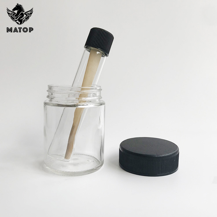 Produce printed golden logo weed flower glass jars