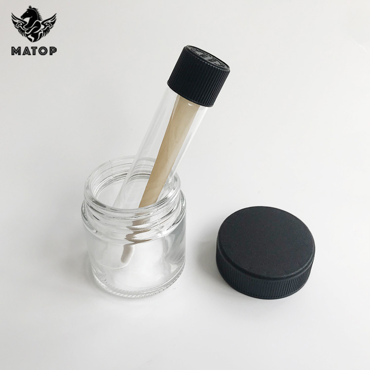 Produce printed golden logo weed flower glass jars