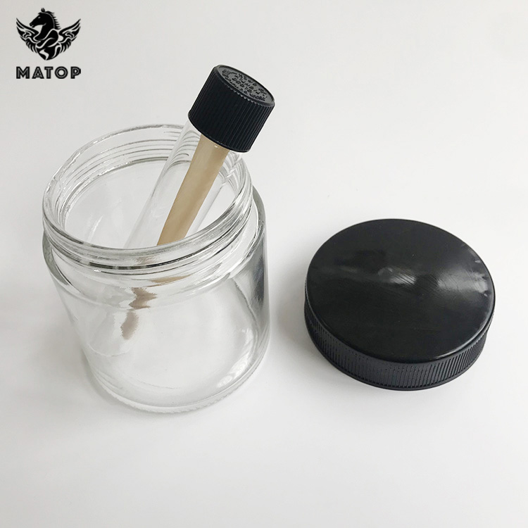 Produce printed golden logo weed flower glass jars
