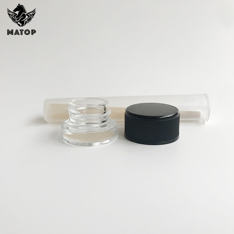 Produce printed golden logo weed flower glass jars