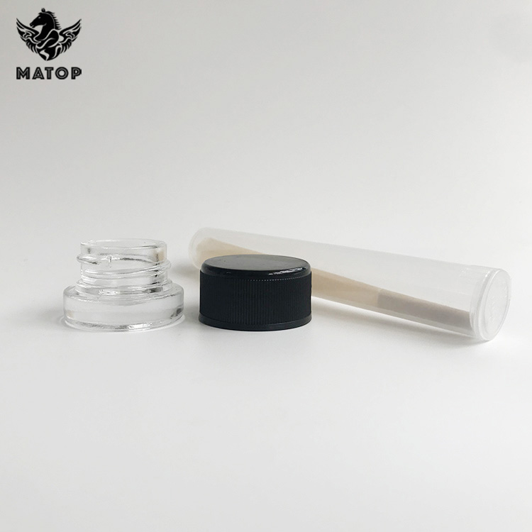Production wholesale 3ml glass jar for hemp concentrate
