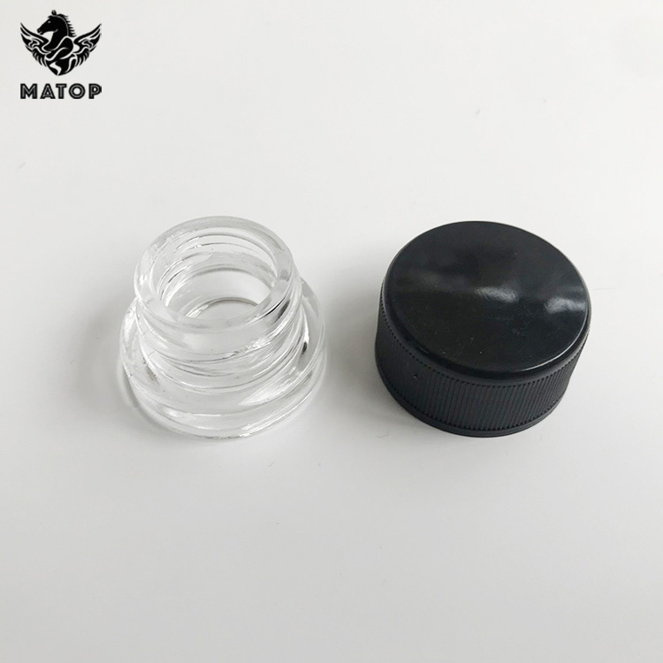 Production wholesale 3ml glass jar for hemp concentrate