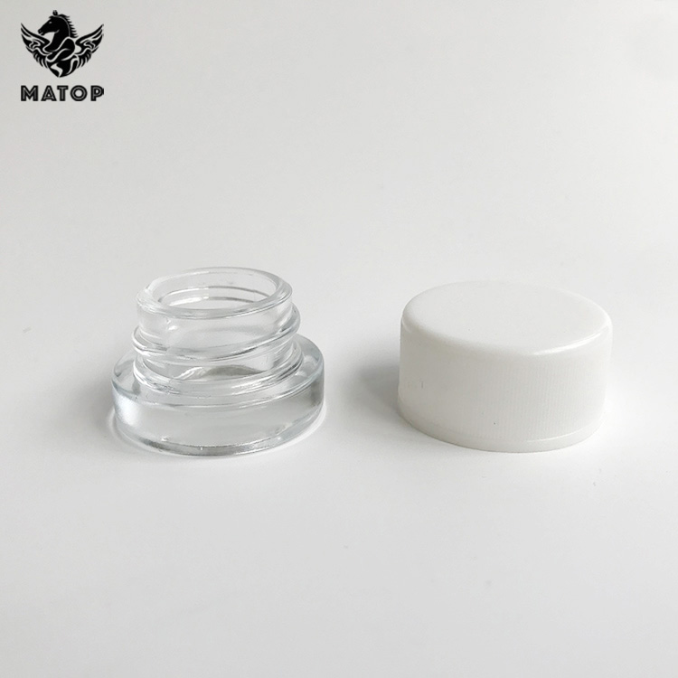 Production wholesale 3ml glass jar for hemp concentrate