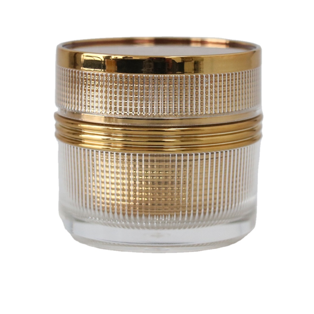 Professinal empty round shape luxury cosmetic cream empty acrylic plastic jar 15g 30g 50g