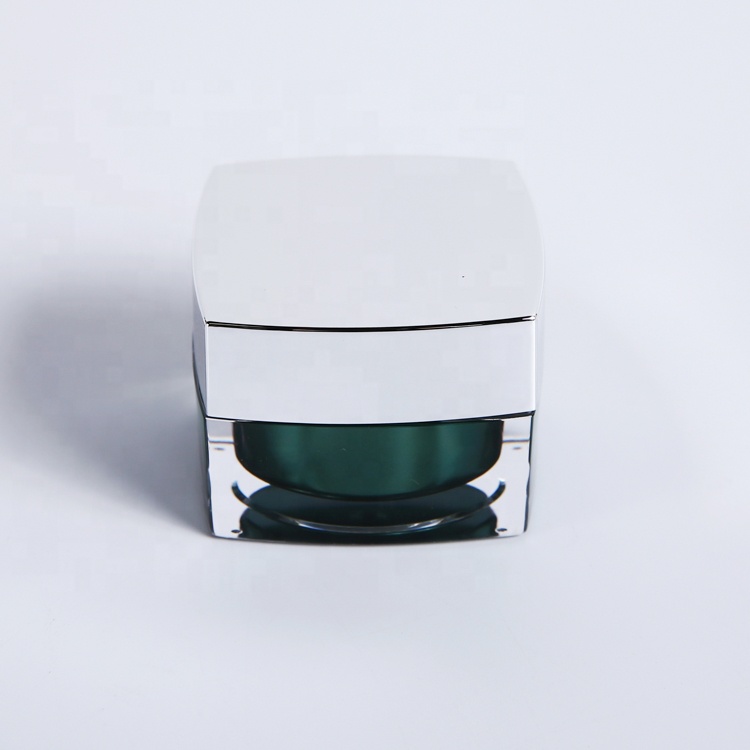 Professinal factory wholesale plastic cosmetic acrylic cream jar square jar