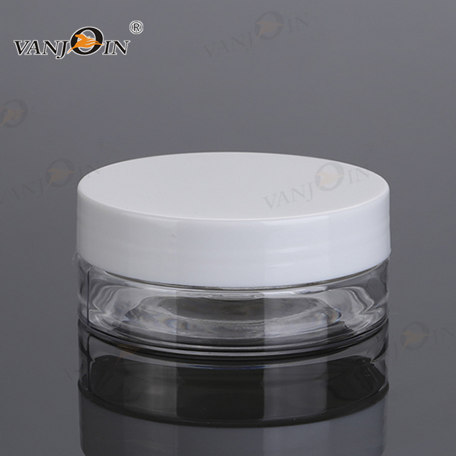 Professional Custom 50g 60g 100g 120g 200g 250g 300g 400g 500g Clear PET Cosmetic Jar with lid