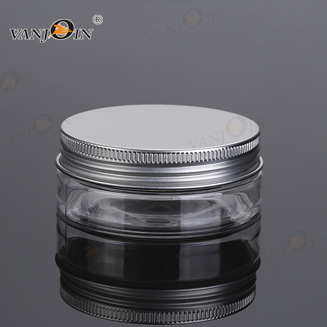 Professional Custom 50g 60g 100g 120g 200g 250g 300g 400g 500g Clear PET Cosmetic Jar with lid