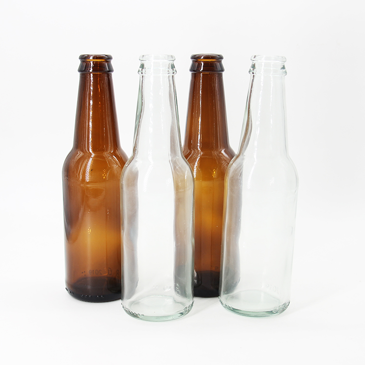 Professional Manufacturer Supplier Factory Manufactured Amber Empty Glass Beer Bottle 330 Ml With Crown Lid