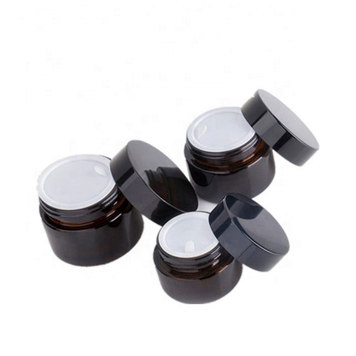 Professional cosmetic packaging product essential refillable 30g glass cosmetic cream jar face cream jar 50g