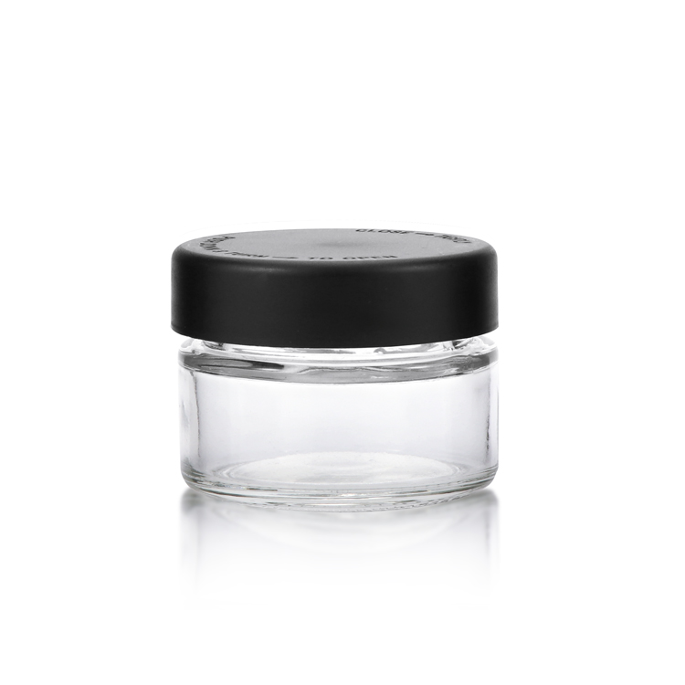 Professional custom 1oz 2oz 3oz 4oz thick screw top wholesale canada containers glass jars with Plastic Lids