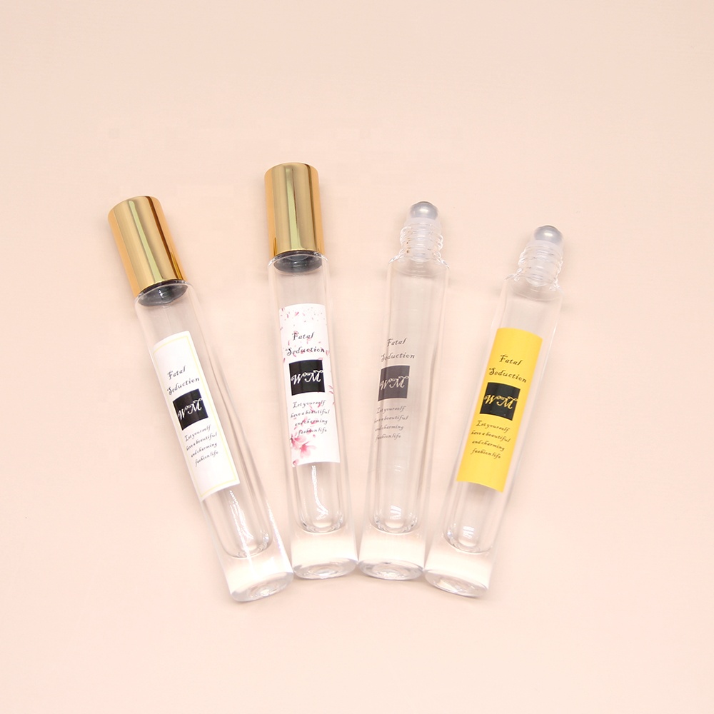 Professional design decorative mini roll on bottle packaging essential oil glass roller bottle