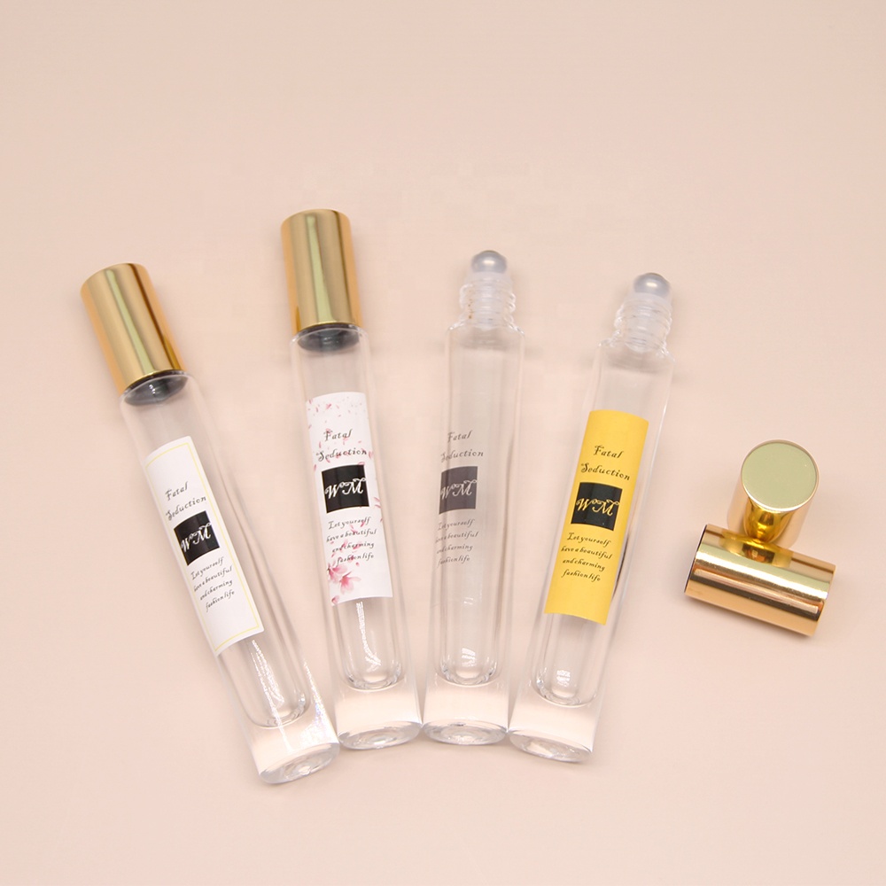 Professional design decorative mini roll on bottle packaging essential oil glass roller bottle