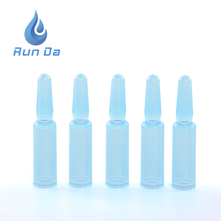Professional luxury blue skin care pp airless 1ml 1.5ml 3ml ampoule bottle for sale