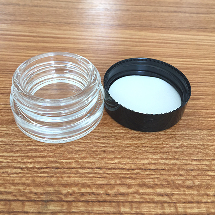 Professional made skin care cream wide mouth glass jar cosmetic cream jar refillable LA002