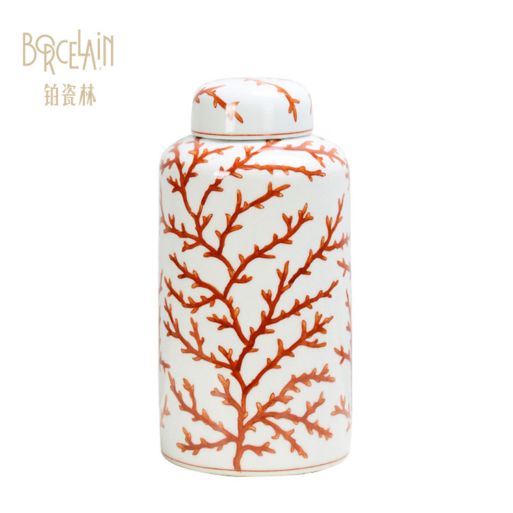 Professional manufacturer animal painting ginger jar porcelain