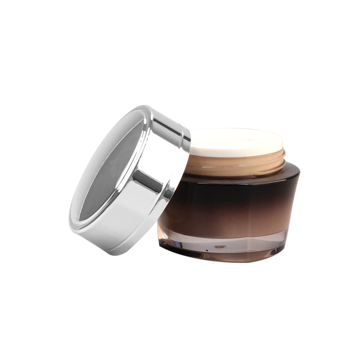 Professional manufacturer plastic 2 oz acrylic double wall mason acrylic cream jar