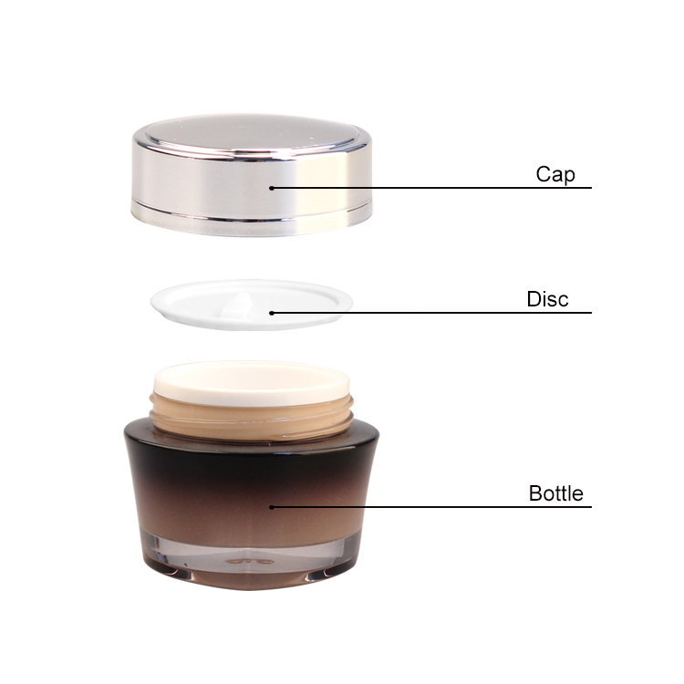 Professional manufacturer plastic 2 oz acrylic double wall mason acrylic cream jar