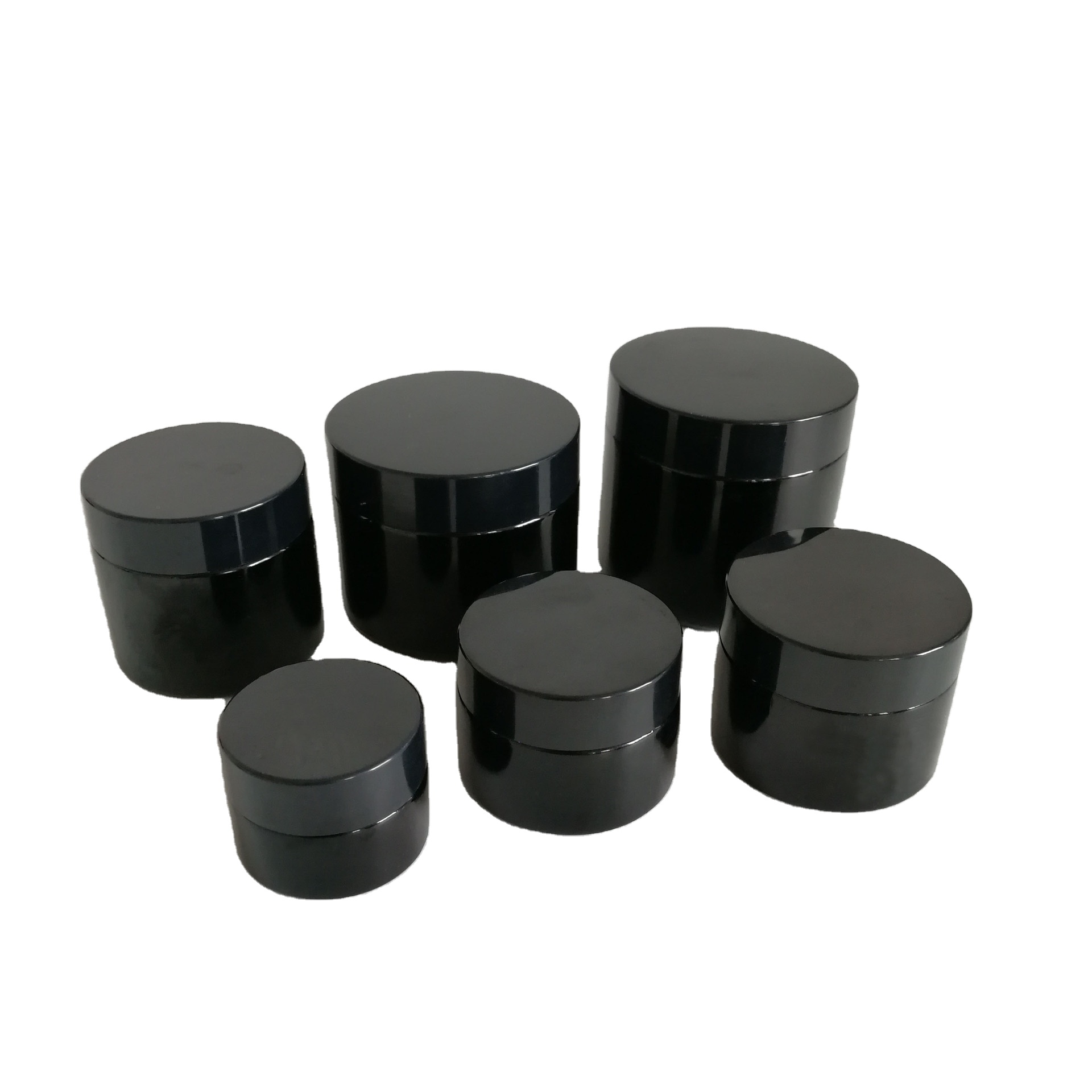 Promotion Round Black 5g 10g 30g 50g Cosmetic Cream Glass Jar With Black Lid