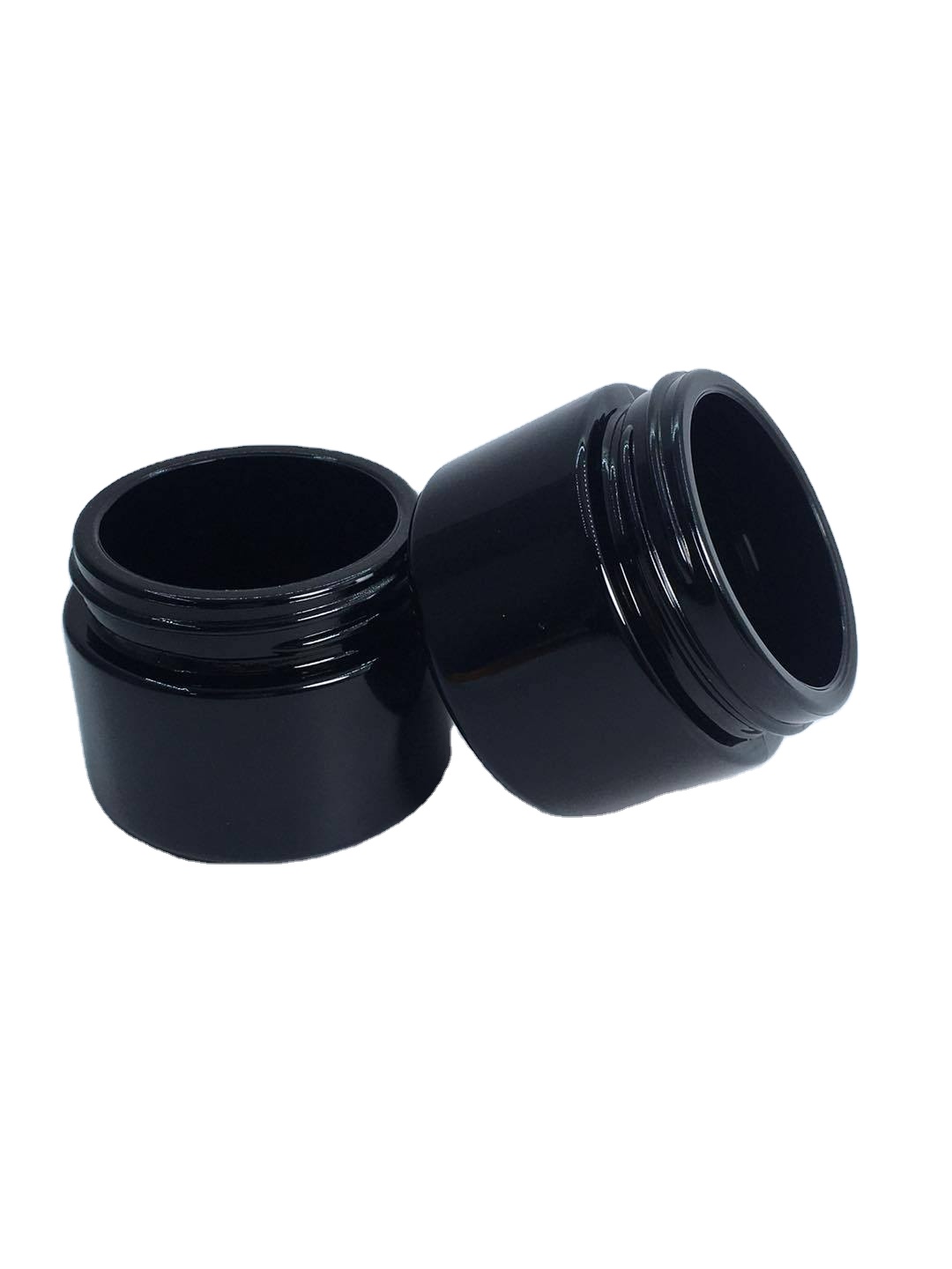 Promotion Round Black 5g 10g 30g 50g Cosmetic Cream Glass Jar With Black Lid