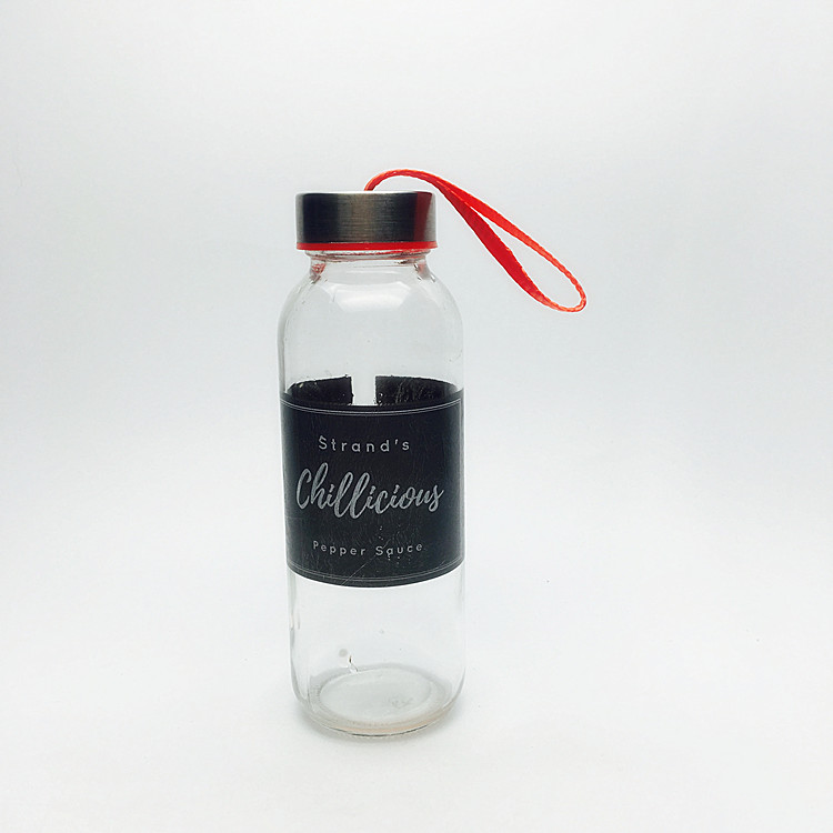 Promotional 300ml empty glass water bottles with company logo