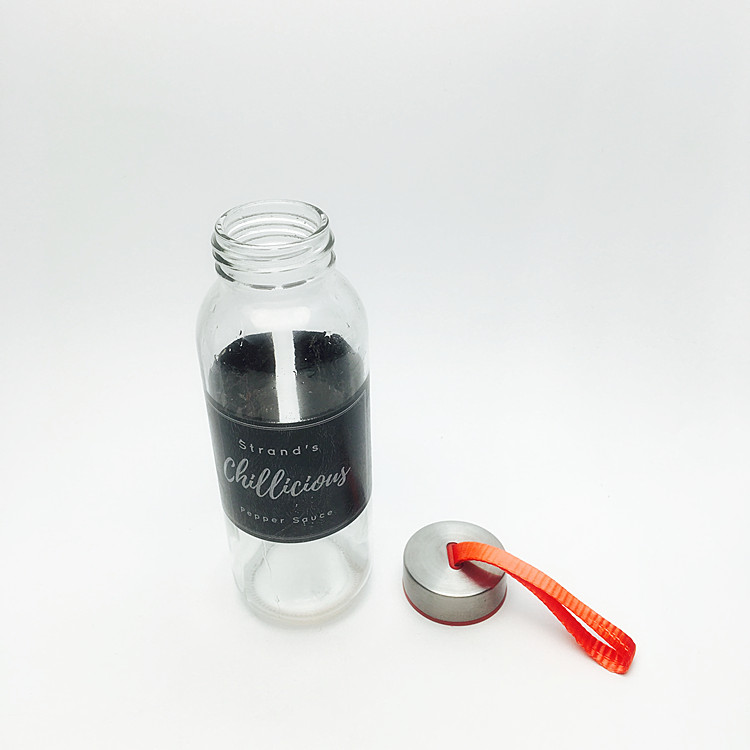 Promotional 300ml empty glass water bottles with company logo